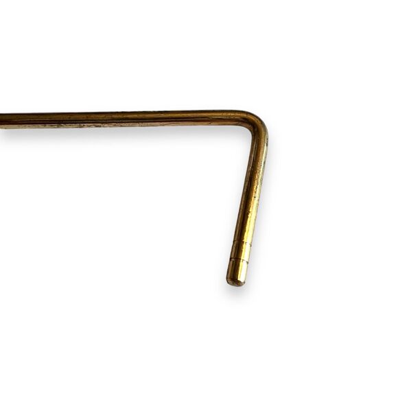 Womens Purse Hook Victorian Theme Floral Print Under Table Travel Gold Tone - Picture 3 of 5